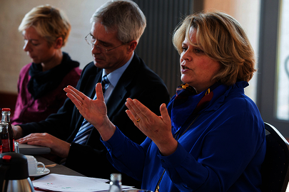 Gruppenbild vom Jahresgespräch bei der DBS