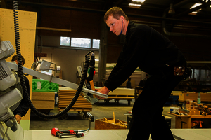 Sascha Krüger beim Arbeiten