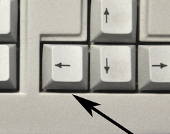 Pfeil-nach-links-Taste