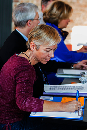 Gruppenbild vom Jahresgespräch bei der DBS