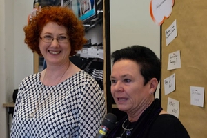 Monika Freitagsmüller (Technischer Beratungsdienst) und Doris Lotze-Wessel (Regionalmanagerin) vom LWV Hessen Integrationsamt