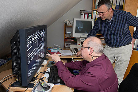 Bruce Edwards mit Wolfgang Holzki am Monitor